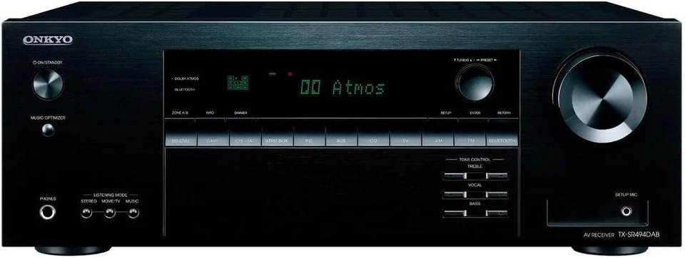 ONKYO TX-SR494DAB DEMO 7.2 4K ULTRA HD SINTOAMPLIFICATORE AV  GARANZIA UFFICIALE