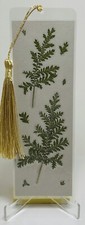Handmade Dried Pressed Leaves Bookmark W/ Tassel By REN