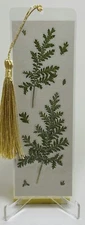 Handmade Dried Pressed Leaves Bookmark W/ Tassel By REN