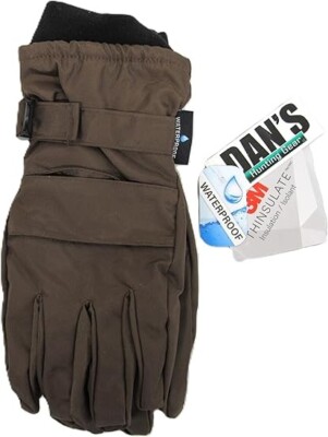 Dan's Insulated Thinsulate Brown Briar Proof Gloves Size XL