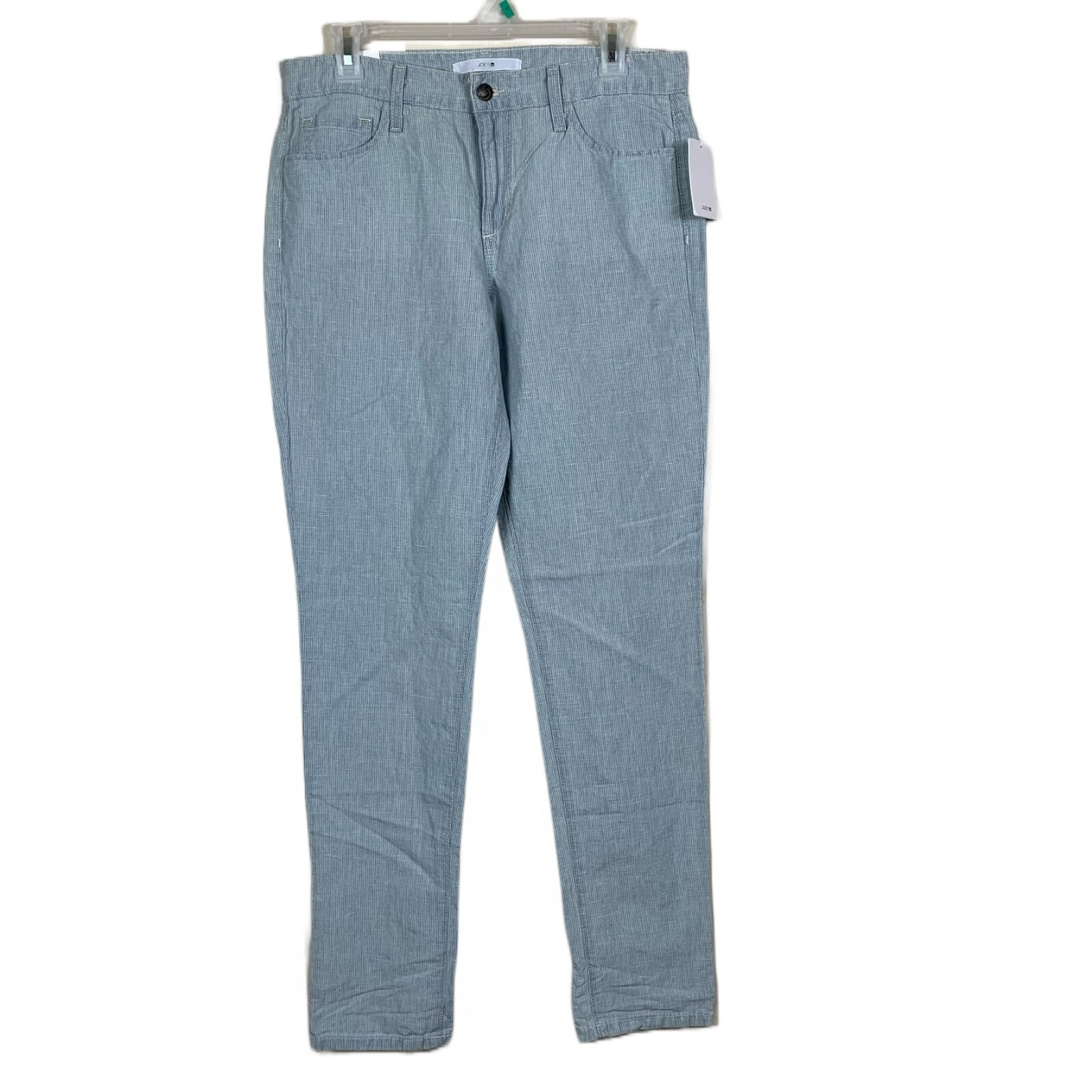 NEW Joe’s Jeans Weekender Collection Sky Blue Striped Linen Blend Pants  - Size