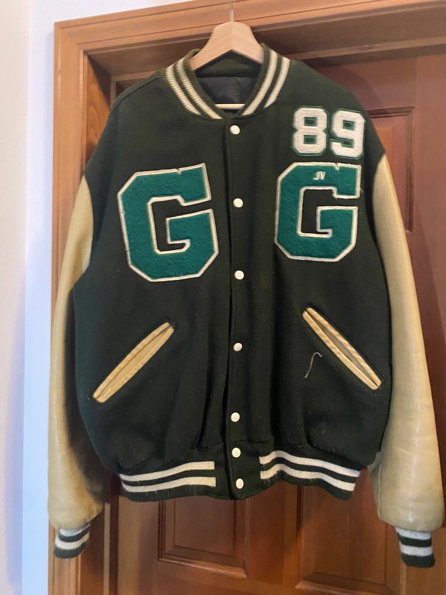 Letterman Black and Green Varsity Jacket - Films Jackets