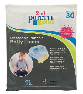 2 in 1 Potette Plus Disposable Portable Potty Liners - 30 Pack