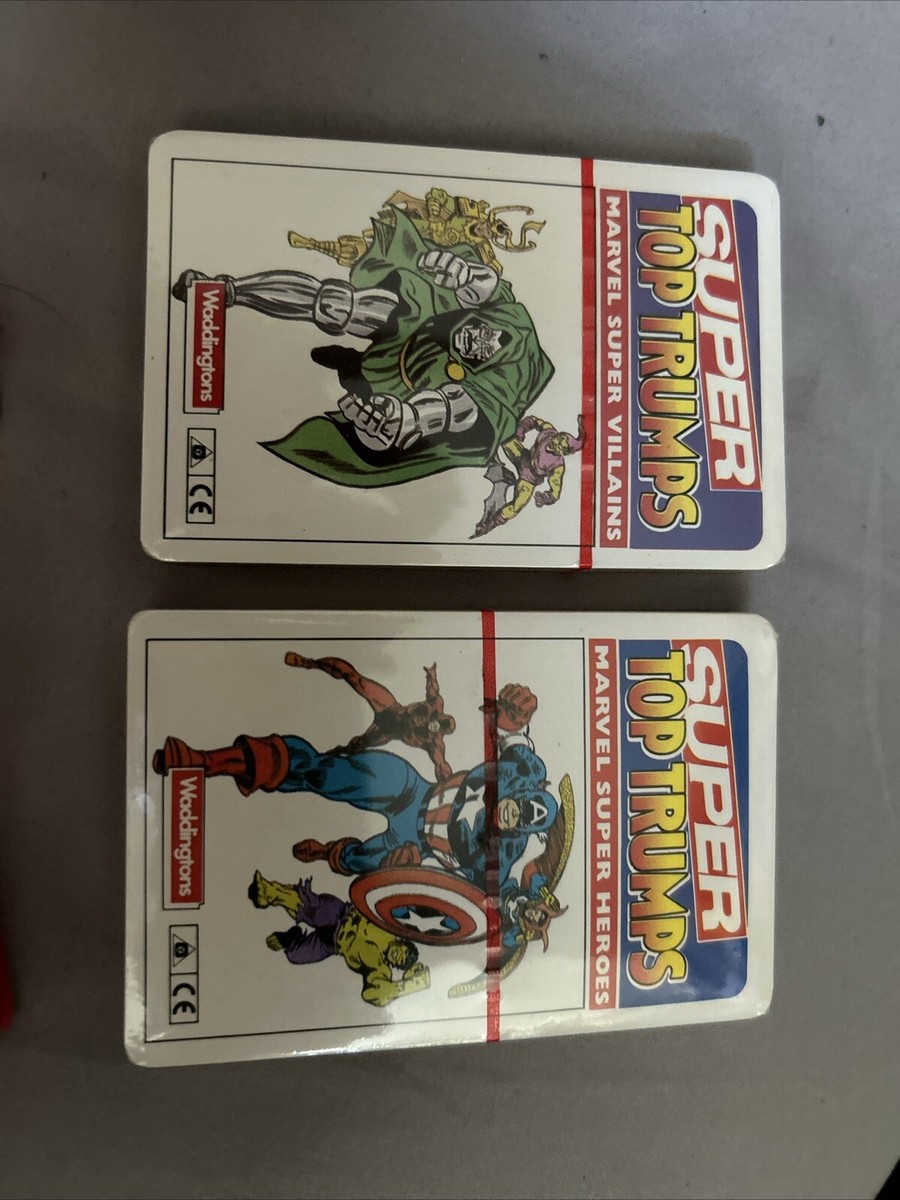 Vintage Super Top Trumps - Marvel Villains & Heroes Card Game 1988