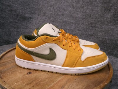 Nike Air Jordan Low Light Curry Yellow Suede Shoe Sneaker Size  DH6931-102