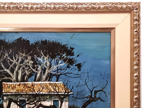 1963 LISTED FRENCH MARC CHAPAUD SIGNED ORIGINAL OIL on CANVAS LANDSCAPE - Picture 5 of 9
