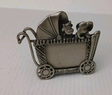 Kenrich Silvetone Metal 4X4" Baby Buggy JUST ARRIVED Frame Holds 2X3 Photo