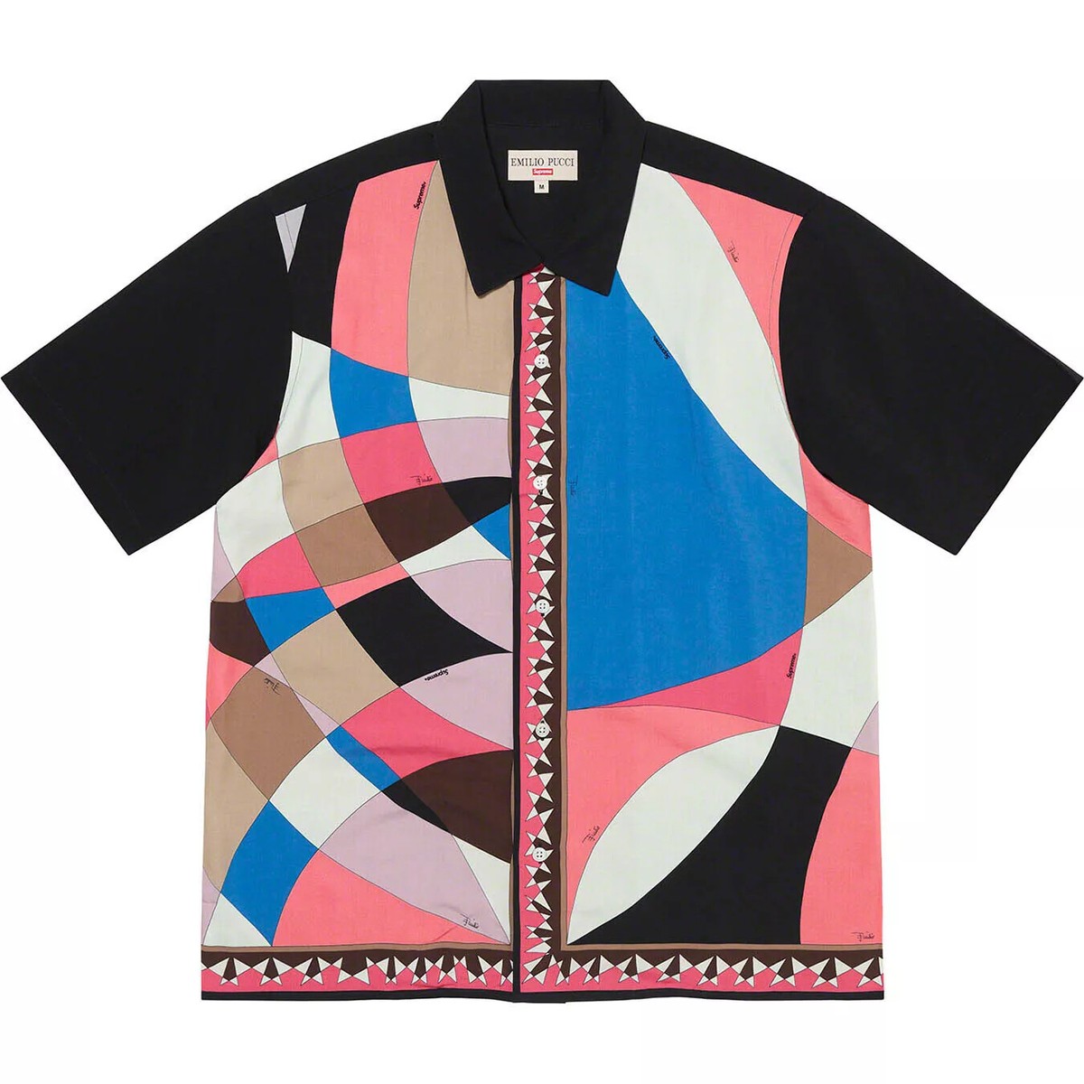 Supreme x Emilio Pucci S/S Silk Shirt White Blue Pink 3colors SS21