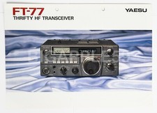 Volantino / Brochure per ricetrasmettitore radioamatoriale Yaesu FT-77 HF
