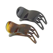 Parcelona French Simply Bear Cub Paw Set of 2 Tortoise Shell and Black Cellul...