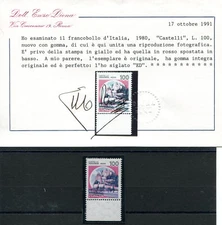 Castelli Lire 100 varieties ISCHIA AMARANTO