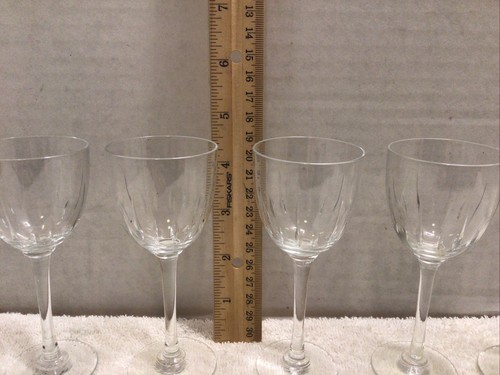 ANTIQUE SET 5 CORDIAL GLASSES TALL STEMS 4.75" tall - Picture 2 of 6