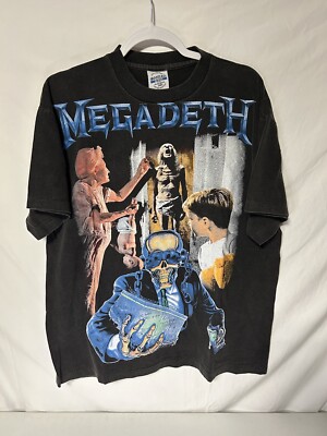Megadeth グラフィックTシャツ XL RARE Vintage Megadeth All Over Print AOP Band Tee T-Shirt