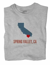 Spring Valley California CA T-Shirt HEART