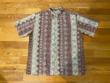 Vintage Cooke Street Button Up Hawaiian Shirt Mens XL Short Sleeve Made In USA