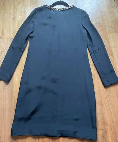 Issa Black silk dress with jewelled neckline UK10 BNWT - Picture 5 of 8