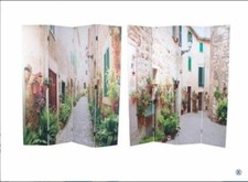 PARAVENTO SEPARE' DIVISORIO IN LEGNO PANNELLO DIVISORE 3 ANTE SEPARATORE