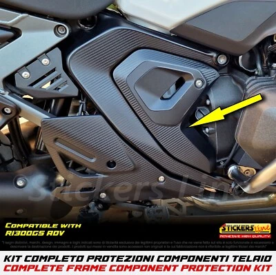 STICKERS LINE Kit completo adesivi protezione componenti telaio carbon per BMW R1300GS ADV