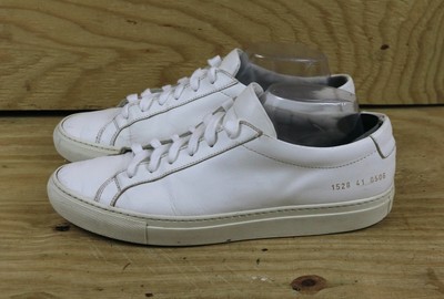 Common Projects Mens 41 Original Achilles White Leather Sneakers Athletic PHOTOS