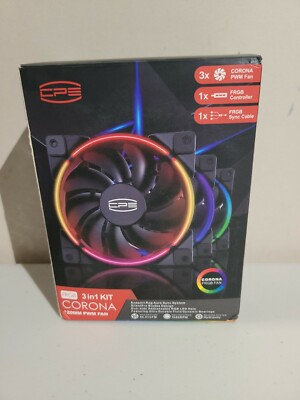 PcCooler CORONA FRGB 5 in 1 Kit. 120mm PWM Fan. NEW Open Box