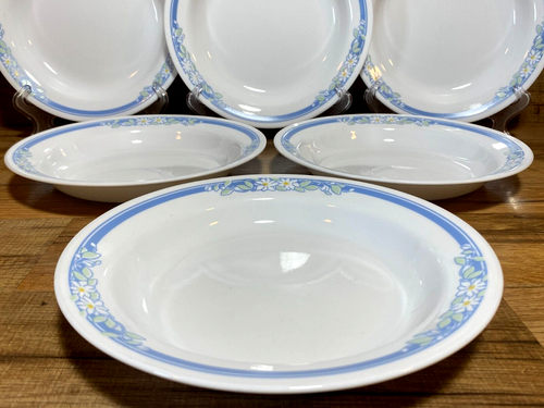 SET OF 6 - CORNING CORELLE - JASMINE - 8 1/2" WIDE RIM SOUP SALAD PASTA BOWLS - Picture 3 of 6
