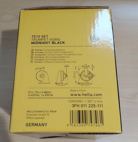 Ｋ Made by Germany HELLA] MIDNIGHT BLACK TWIN TONE HORN SET | eBay