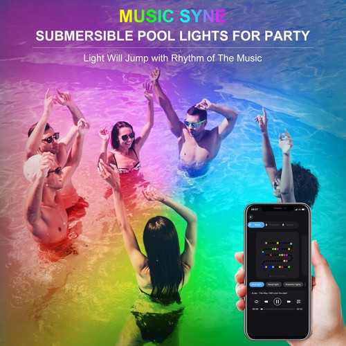 RGB Underwater Pond Lights, Super Bright LED Submersible Fountain Lights Colo... - Picture 4 of 7