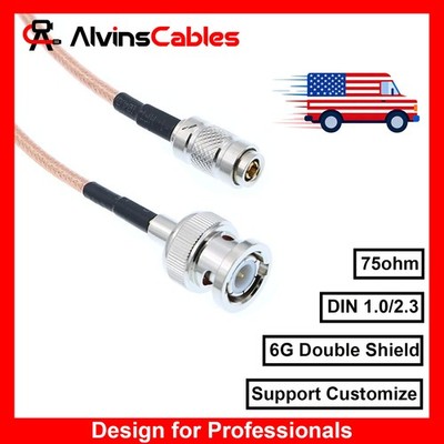 HD SDI 75ohm Cable for Blackmagic HyperDeck Shuttle DIN 1.0/2.3 Mini BNC 12in