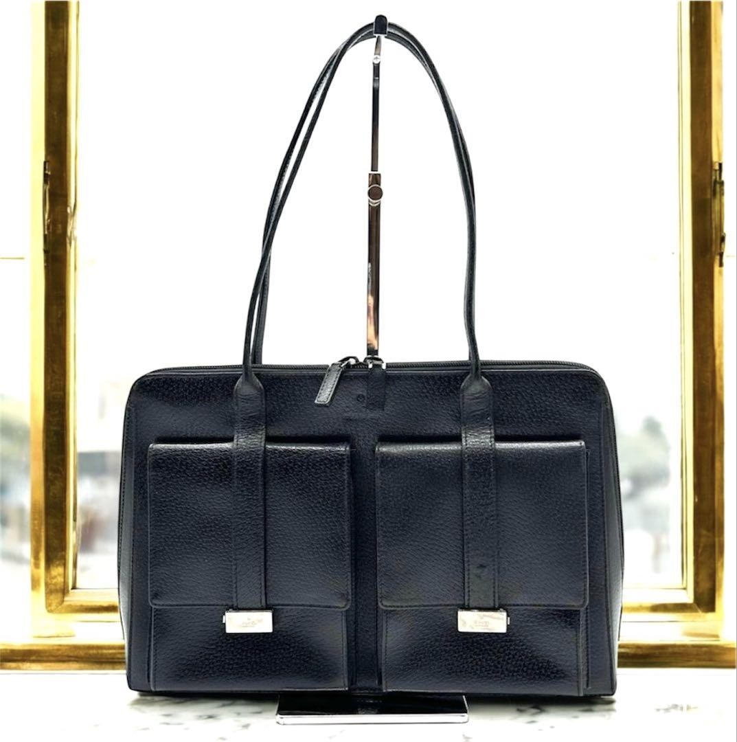 GUCCI Leather Business Tote Bag Imported from Japan