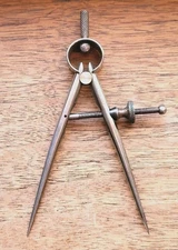 Vintage L. S. Starrett 3 1/4"" Round Leg Spring Divider USA