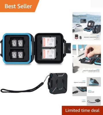 12 Slots Portable SD Micro SD Memory Card Case, Water-Resistant and Anti-Shoc...