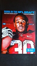 2011 ALABAMA CRIMON TIDE DONTA HIGHTOWER AUTOGRAPHED FOOTBALL PROGRAM W/ COA