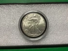 1996 U.S. SILVER EAGLE 1 OZ .999 FINE SILVER 30 YEAR OLD KEY DATE COIN W/HOLDER