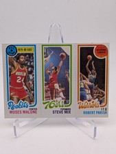 💥 1980-81 Topps Robert Parish (HOF), Moses Malone (HOF), Steve Mix #92-185-7 NM
