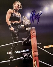 RHEA RIPLEY HAND SIGNED 8X10 WWE WWF WRESTLING WOMEN'S WORLD & RAW CHAMPION