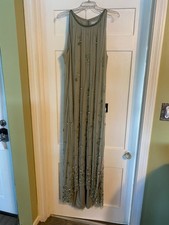 Mac Duggal Trapeze dress gown sage plus size 20 NWT purchased for $698