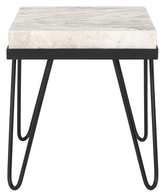 Home Jada Multi Grey Marble Stone Top and Black Accent Table (ACC3705A)