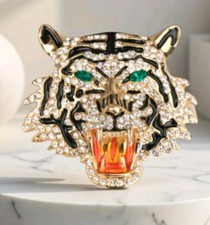 Beautiful  Retro Rhinestone Tiger Brooch Party Pins Jewerly