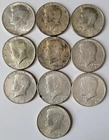1964 Kennedy Half Dollar  10 Coin Lot 90% Silver, Some High Grade