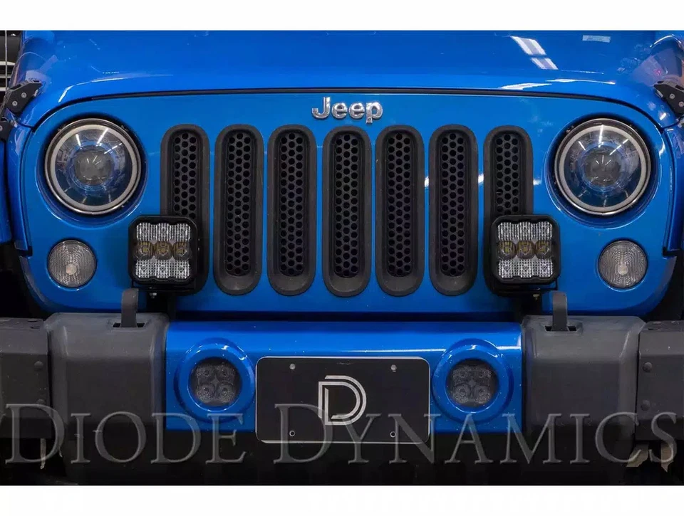 Diode Dynamic SS5 Bumper LED Cube Light Kit Fits 2007-2017 Jeep Wrangler JK — 第 2/4 张图片