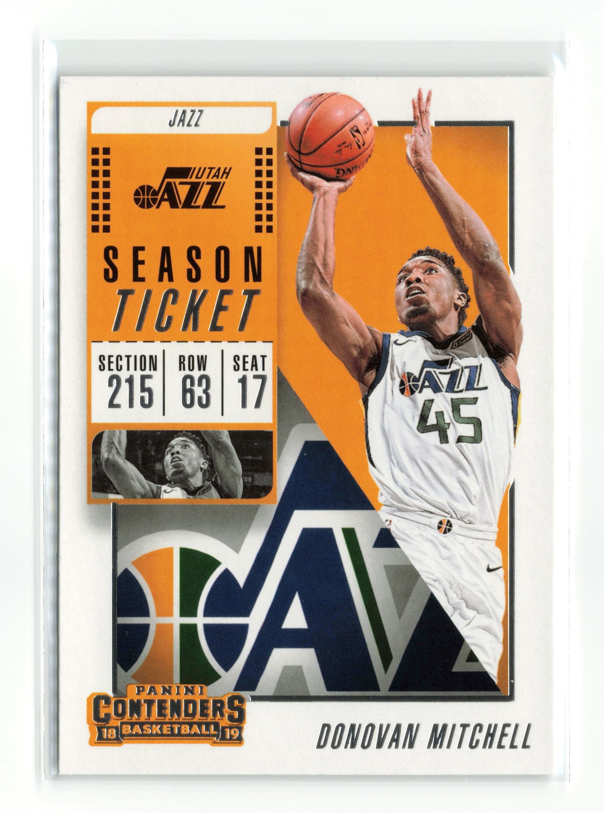2018-19 PANINI CONTENDERS DONOVAN MITCHELL #39 JAZZ