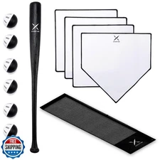 Grand Slam Baseball Bat Set, Includes 1 Plastic Bat, 6 Balls and 4 Throw Down