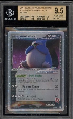 Pokemon Rocket's Snorlax ex EX Team Rocket Returns Holo Ultra Rare