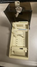 Vintage 30 4 3.5" Floppy Disk Storage Container with 2 Dividers, Lock 2 Keys