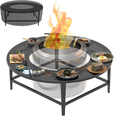 Smokeless 19.5'' Fire Pit Surround Table for Solo Stove Bonfire