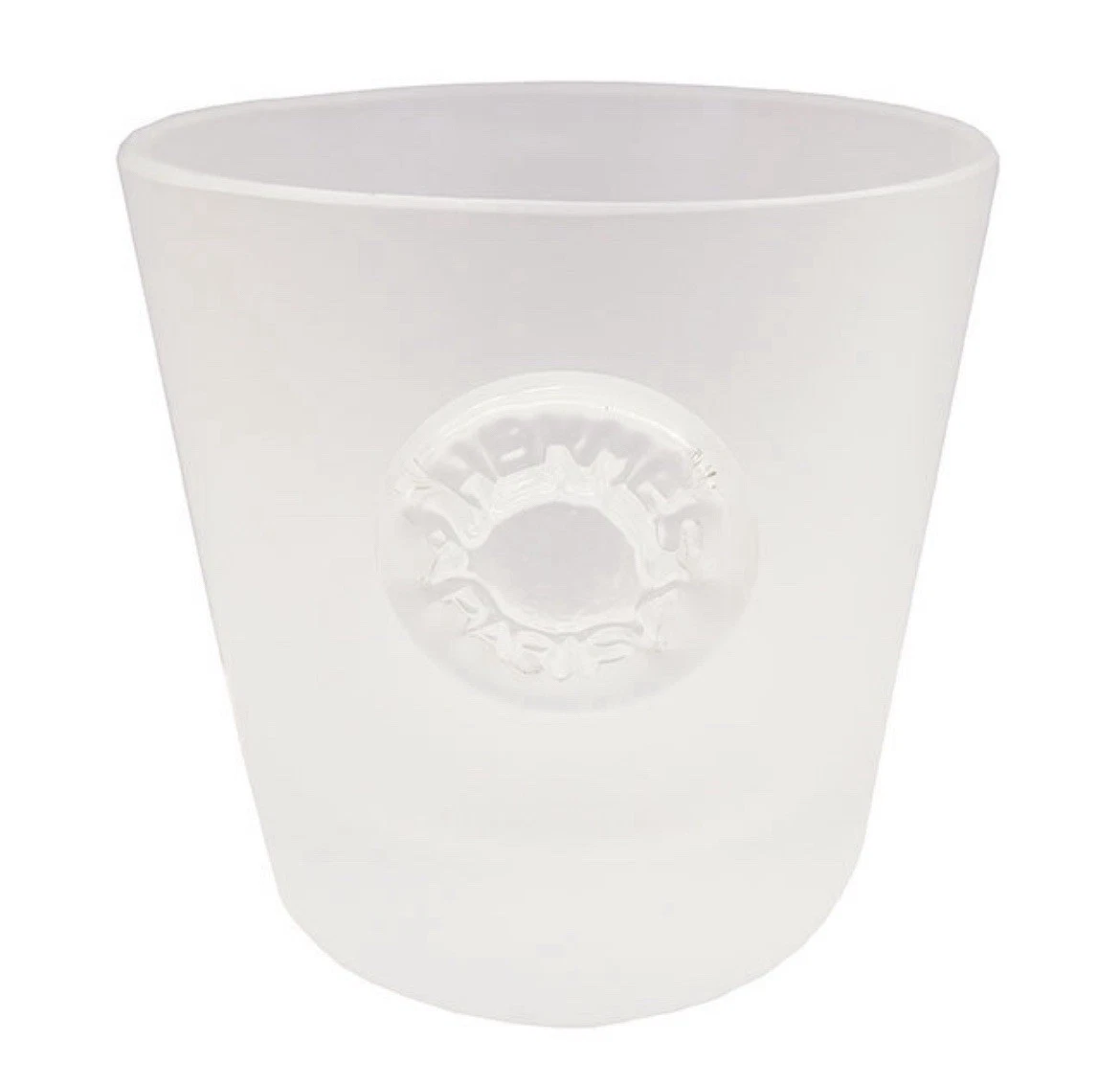 HERMES Paris Logo Sellier Serie Selle Shot Glass Crystal Clear H7.5cm Tableware