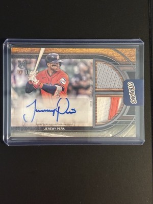 2025 Topps Museum Collection Jeremy Pena Dual Relic Autograph Card /10 Astros  