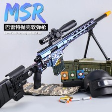 Shell Ejection DIY Sniper Rifle, MSR Model Soft Bullet Gun for Boys Assembly Toy