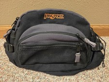 JanSport Turystyka Fanny Talia Pakiet Czarna torba 2 Kabule na butelki Vintage Wyprodukowano w USA