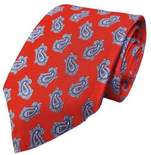 VTG Robert Talbott Teardrop Paisley Men  s 100 Silk Neck Tie Hand Made In USA